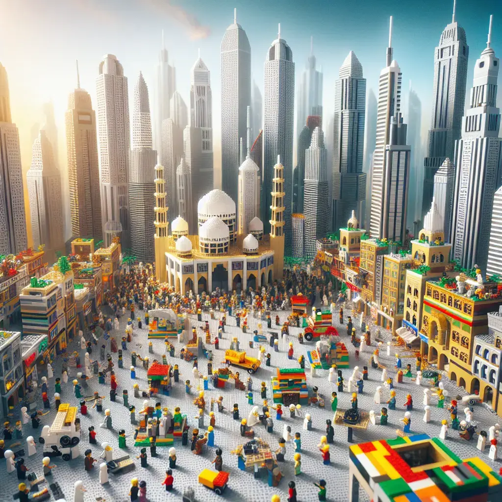 Collaborative LEGO Creations: A Middle Eastern Megacity Triumph